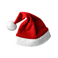 Image of red hat for winter festival isolated on a white background 