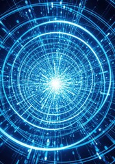 Fototapeta premium Abstract Glowing Data Tunnel