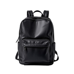 Naklejka premium Stylish Black Backpack with Sophisticated Design for Everyday Use