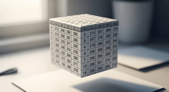 Unlock the secrets of mathematics with this intriguing number cube puzzle, perfect for educational materials and brain-teasing content about problem solving