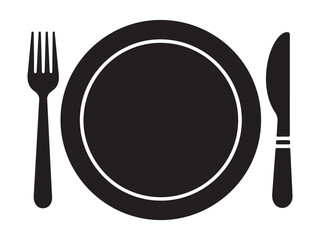 Healthy meal plan plate with food portions silhouette