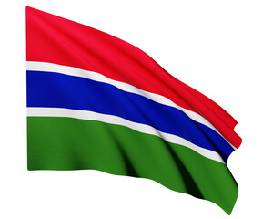 3D Realistic National Flag of gambia