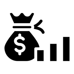 Profit Investment Glyph Icon