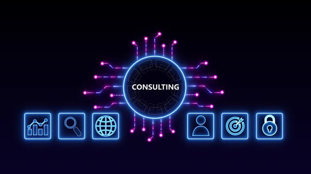 IT consulting present information technology with AI. Technical support operator is working on laptop computer with virtual screen. Help desk call center online. Business consultant assurance service.