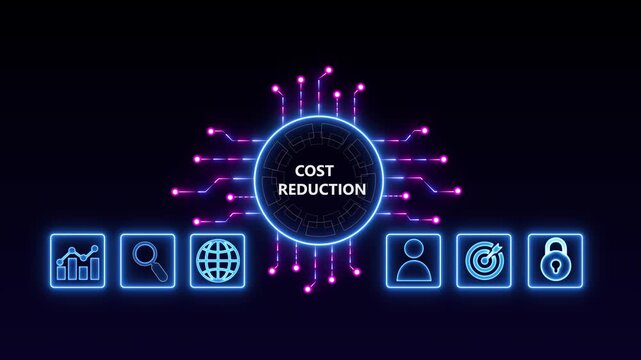 Cost reduction business finance concept. Costs cut, and costs optimization business. cost reduction icon for budget management and cost management.