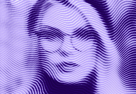 Purple Halftone Engraving Photo Effect