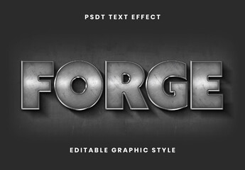 Silver And Gray Cinematic Metal Text Effect Steel Bold Font