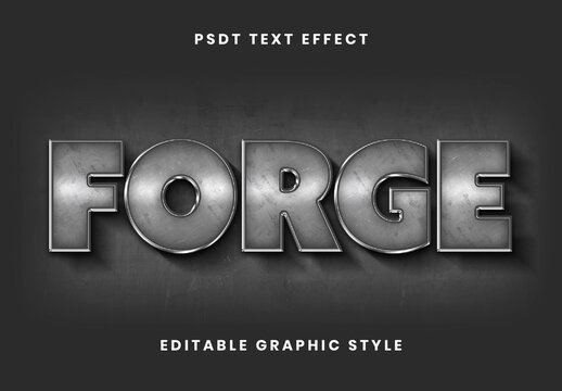 Silver And Gray Cinematic Metal Text Effect Steel Bold Font