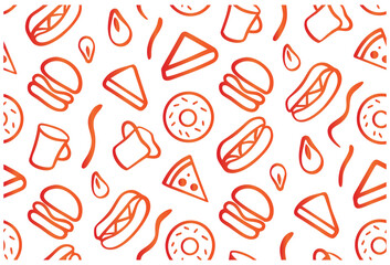 Bakery and Sweets Seamless Pattern Vector Illustration