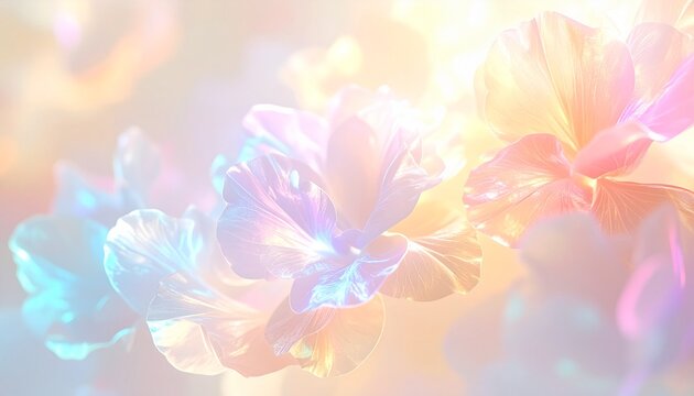 Holographic Y2K Flower Clouds