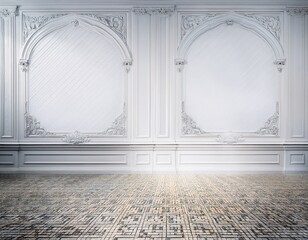 digital backdrop classic vintage luxury wall backdrop wall and floor white composite background