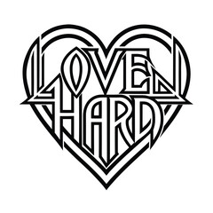 heart in the form of heart love valentine vector shape illustration art design icon logo