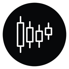 Candlestick chart icon representing financial market trends