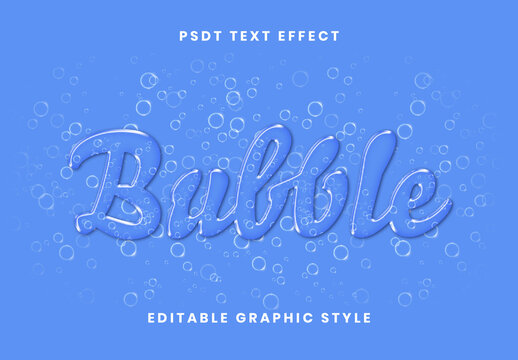 Blue Liquid Text Effect Script Water Font