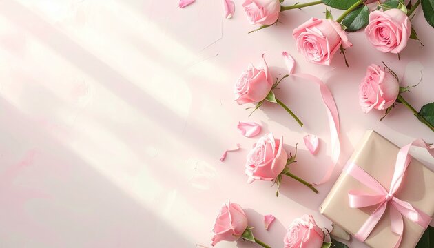 Flat lay of a designer's workspace with fabric swatches and color palettes in natural light