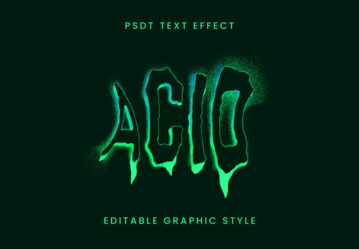 Green Acid Drip Text Effect Horror Slime Font