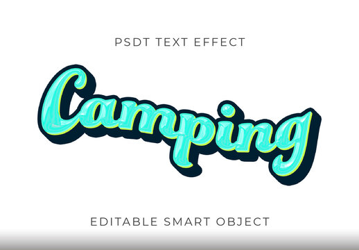 Green And Black Summer Camp Text Effect Script Bubble Font
