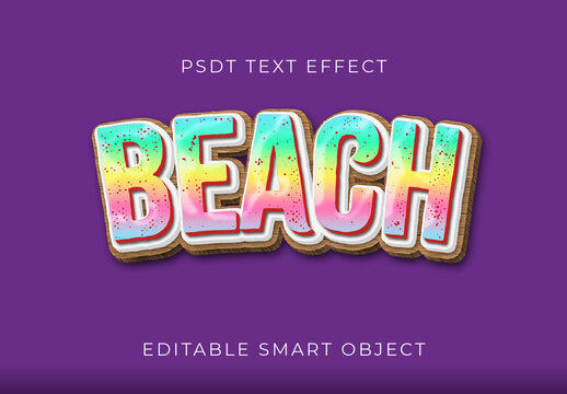Multicolor Summer Camp Text Effect Playful Wood Layered Font