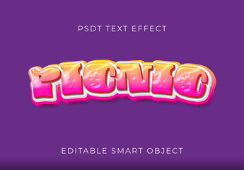 Pink And Yellow Summer Camp Text Effect Fun Groovy Font