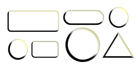 Luminous Abstract UI Shapes Collection: Modern Geometric Elements with Glowing Edges for Digital Design and Futuristic Interfaces.
