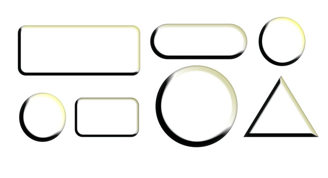 Luminous Abstract UI Shapes Collection: Modern Geometric Elements with Glowing Edges for Digital Design and Futuristic Interfaces.