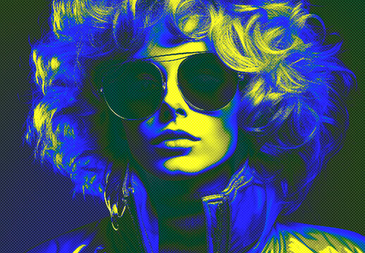 Colorful Tricolor Retro Photo Effect