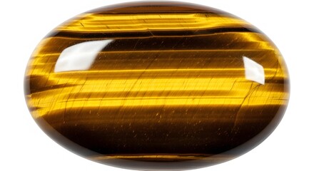 Stunning polished tiger eye gemstone sphere showcasing natural golden brown banding and chatoyancy, perfect for jewelry or decor
