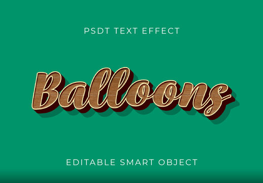 Brown And Beige Summer Camp Text Effect Script Wooden Engraved Font