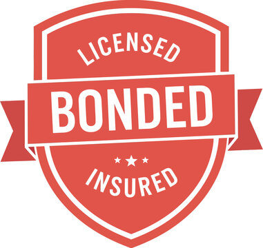 Licensed bonded insured shield stamp design vector illustration