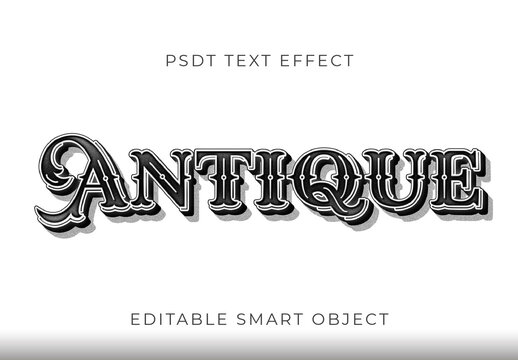 Antique Engraved Text Effect
