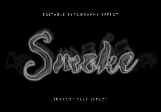 Black And White Smoke Text Effect Script Vapor Font