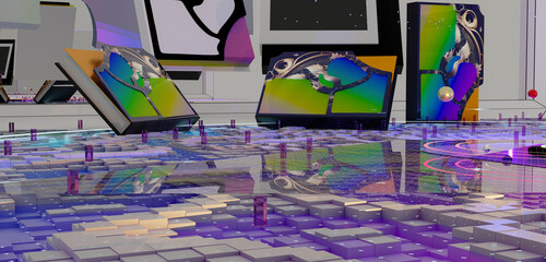 Aesthetic aesthetology aesthereal 3D render concept abstract books story fantasy