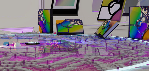 Aesthetic aesthetology aesthereal 3D render concept abstract books story fantasy