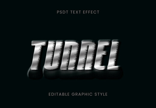Silver Warped 3d Text Effect Distorted Chrome Font
