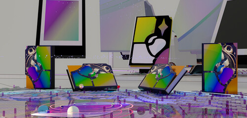 Aesthetic aesthetology aesthereal 3D render concept abstract books story fantasy