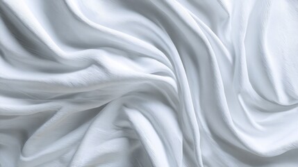 Obraz premium Elegant White Velvet Folds with Smooth Texture and Minimal Sophistication for Luxury Backgrounds and Events