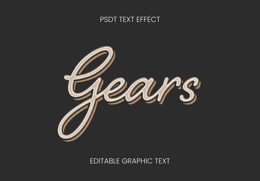Beige And Black Steampunk Victorian Font Text Effect