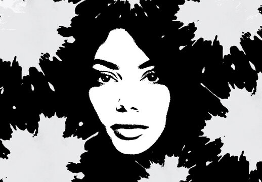 Black And White Ink Splatter Photo Effect