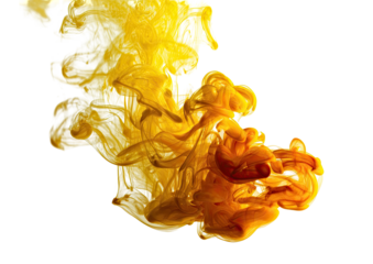 Abstract flowing blend of warm amber and yellow hues, rendered on a black background