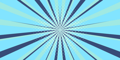Abstract Blue Green Radial Burst Geometric Background Pattern.