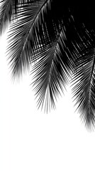 Obraz premium Large green palm leaves form a tropical nature background foliage