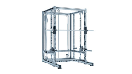 Professional Power Rack for Strength Training and Weightlifting Exercises on white background