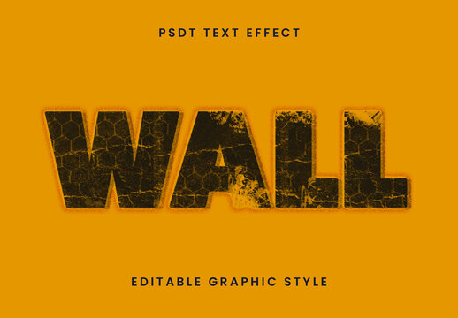 Black Grunge Concrete Text Effect Industrial Wall Font