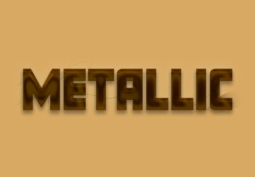 Bronze Metallic 3D Glitter Text Effect Vintage Blocky Font
