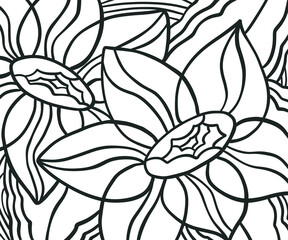 abstract flower background hand drawn doodle sketch illustration 
