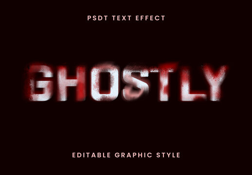 Red And White Haunted Fog Text Effect Horror Spooky Font