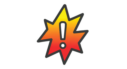 Fototapeta premium Weather alert warning icon outline vector