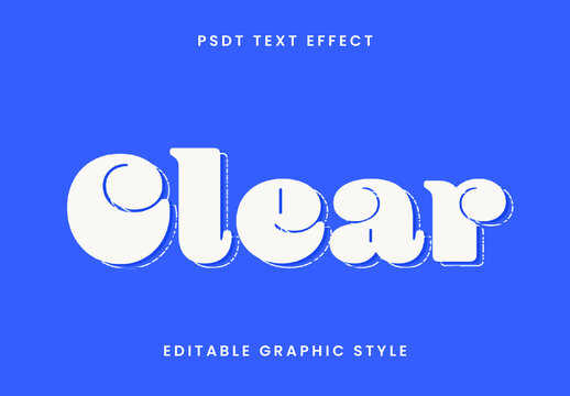 White Minimal Bold Outline Text Effect Chubby Bordered Font