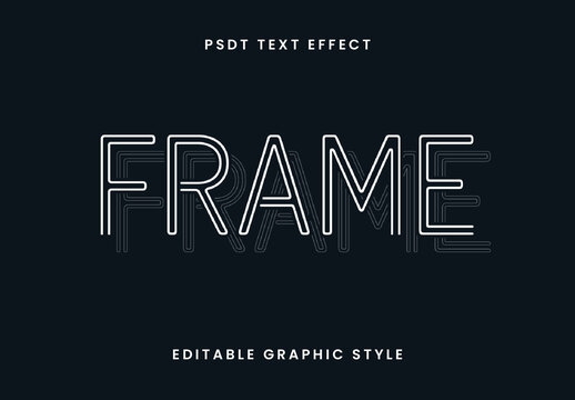 Outline Linear Text Effect