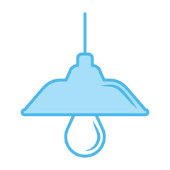 Hanging Lamp Icon Vector – Modern Ceiling Light Symbol